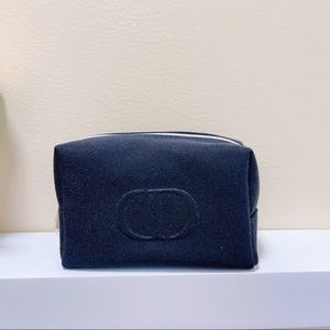 New never used DIOR bag black zipper pouch CD 5 1/2 × 3 1/2